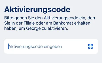 Eingabe von Code oder QR