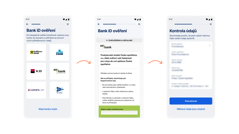 Ověření přes BankID