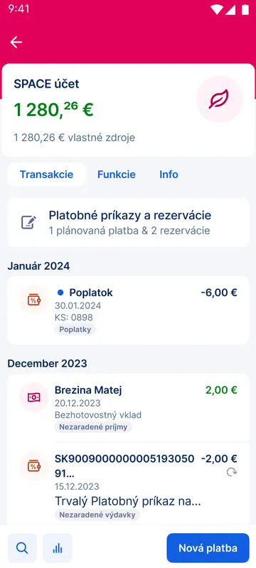 prehľad obratov app