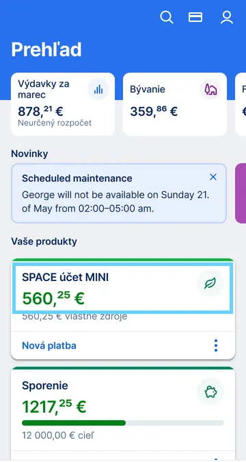 nová platba