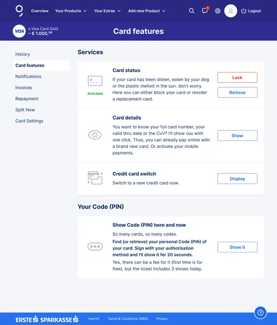 Card features