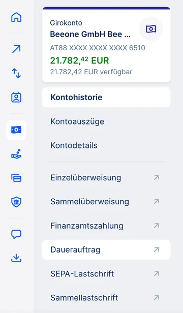 Dauerauftrag im Konto