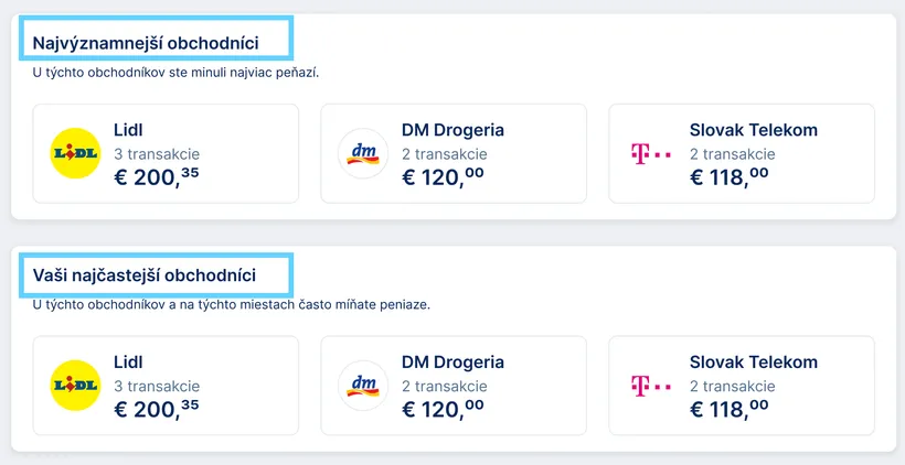 najčastejší obchodníci web