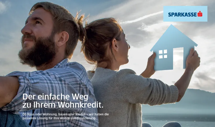 Werbemittel "Der einfache Weg zu Ihrem Wohnkredit."
