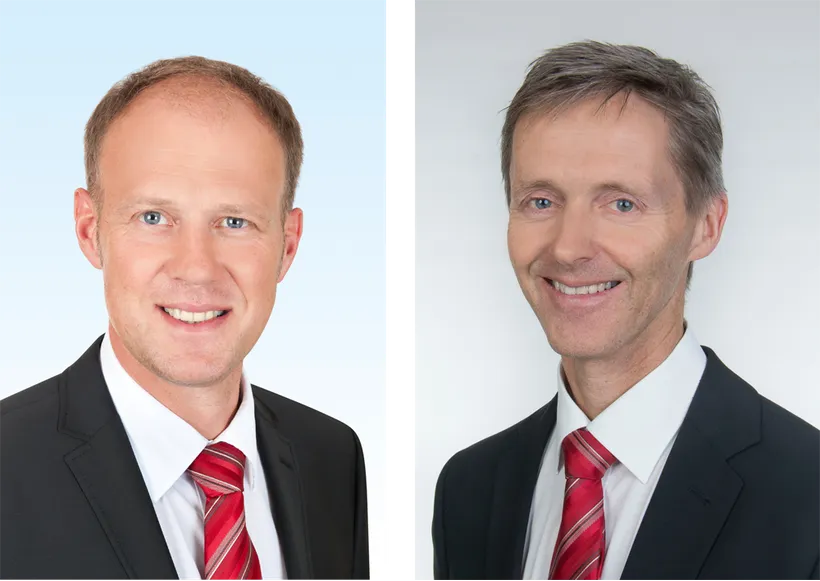 zwei Porträtbilder gegenübergestellt 