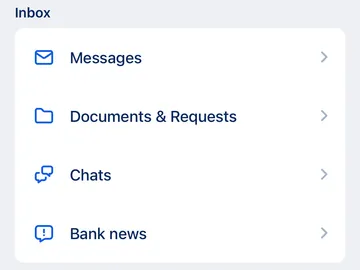 Contact section - app