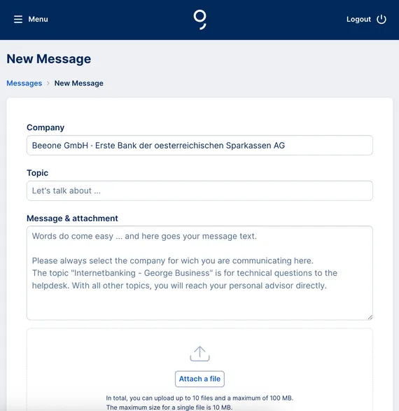 Message your advisor with Business Messages
