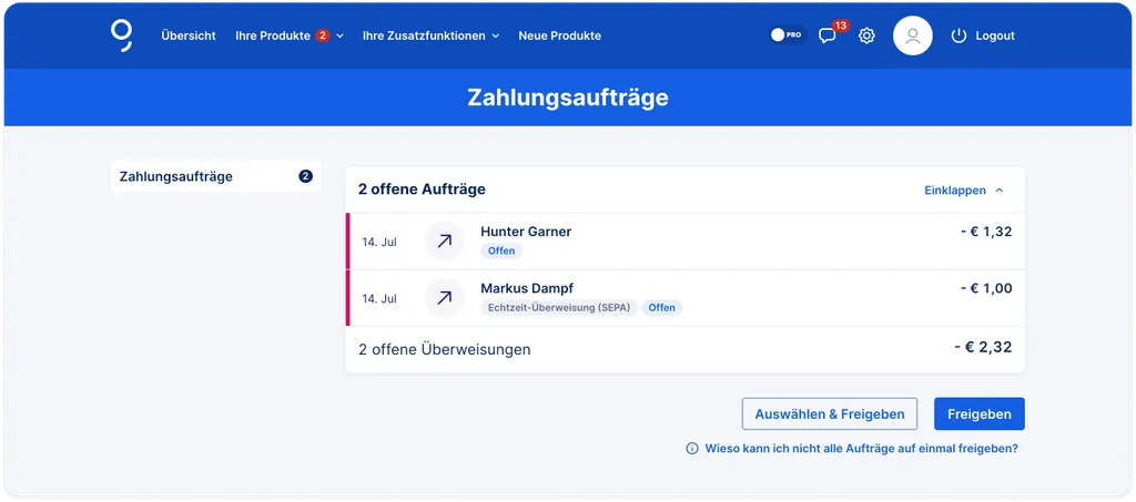 Offene Aufträge