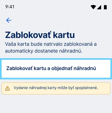 potvrdenie blokovania