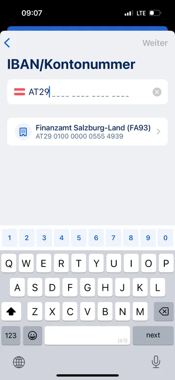 Autocomplete - IBAN