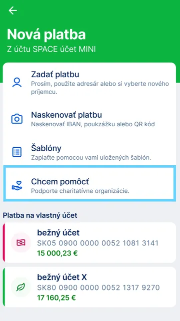 chcem pomôcť app