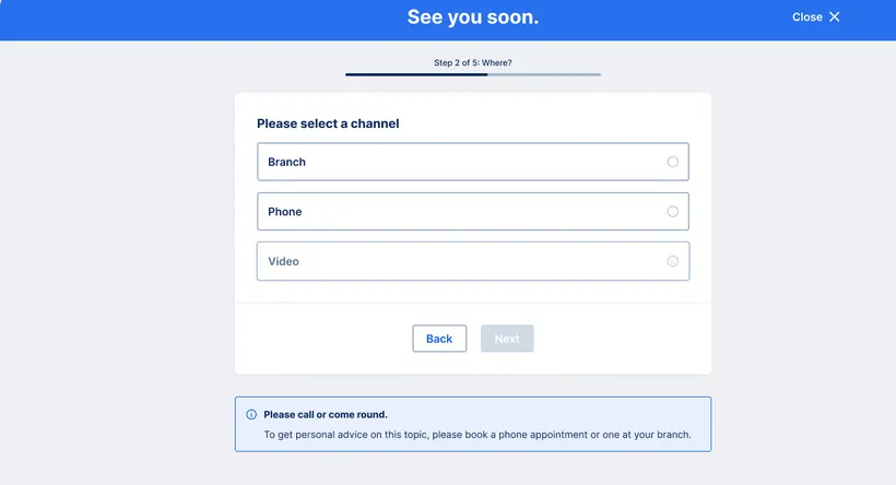 Web - appointment type