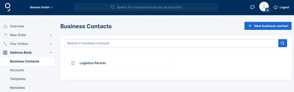 Your Business Contacts Overview