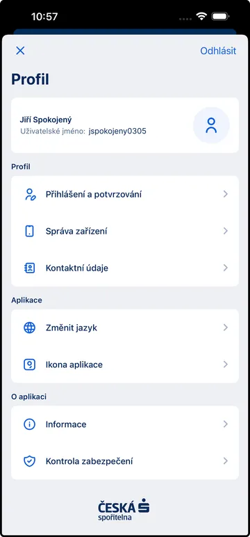 Sekce profil