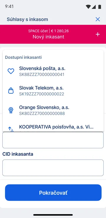 výber inkasanta