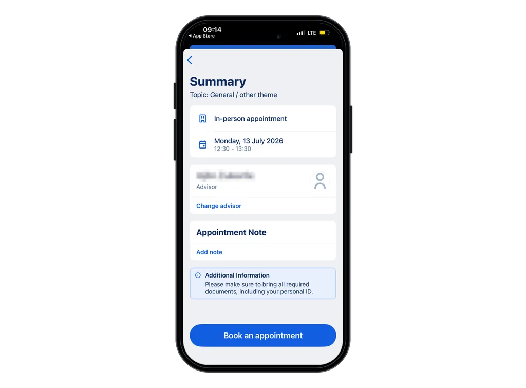 Appointment summary