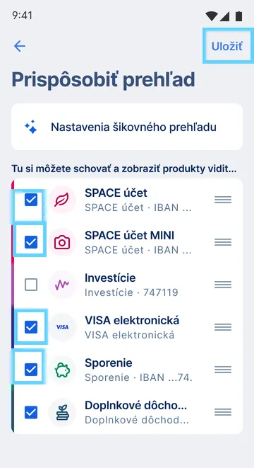 zmena zobrazovania produktov
